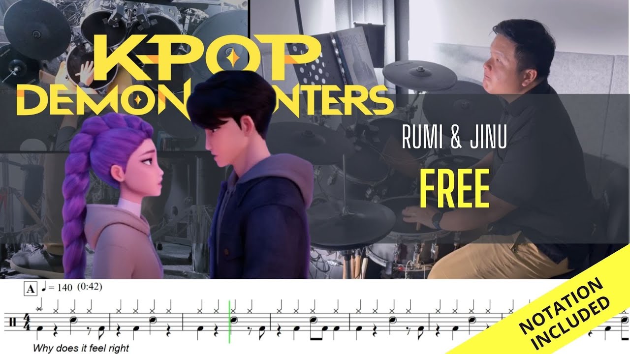 K-Pop Demon Hunters OST| Rumi & Jinu| Free| Drum Cover| Raymond Goh