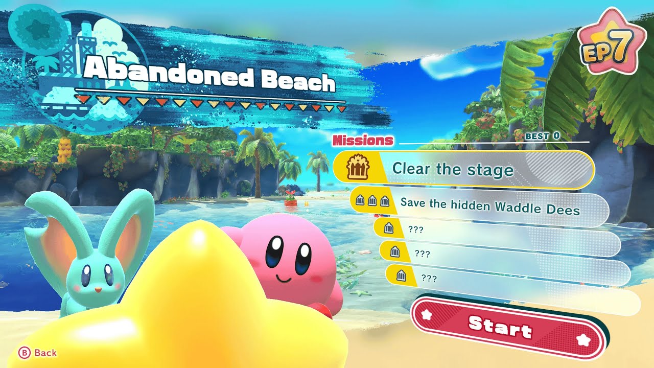 Kirby and the Forgotten Land - Abandoned Beach | Episode 7 (100% | 4K 60FPS)