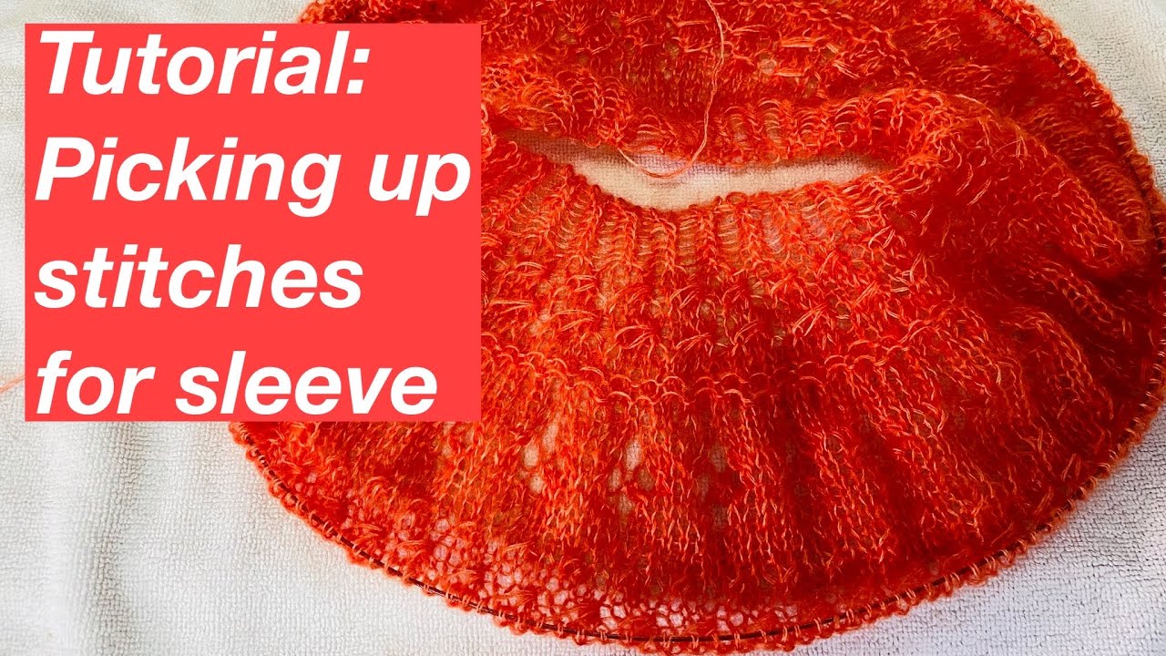 Mostly Knitting Tutorial: Ranunculus Sweater - picking up stitches for the sleeve