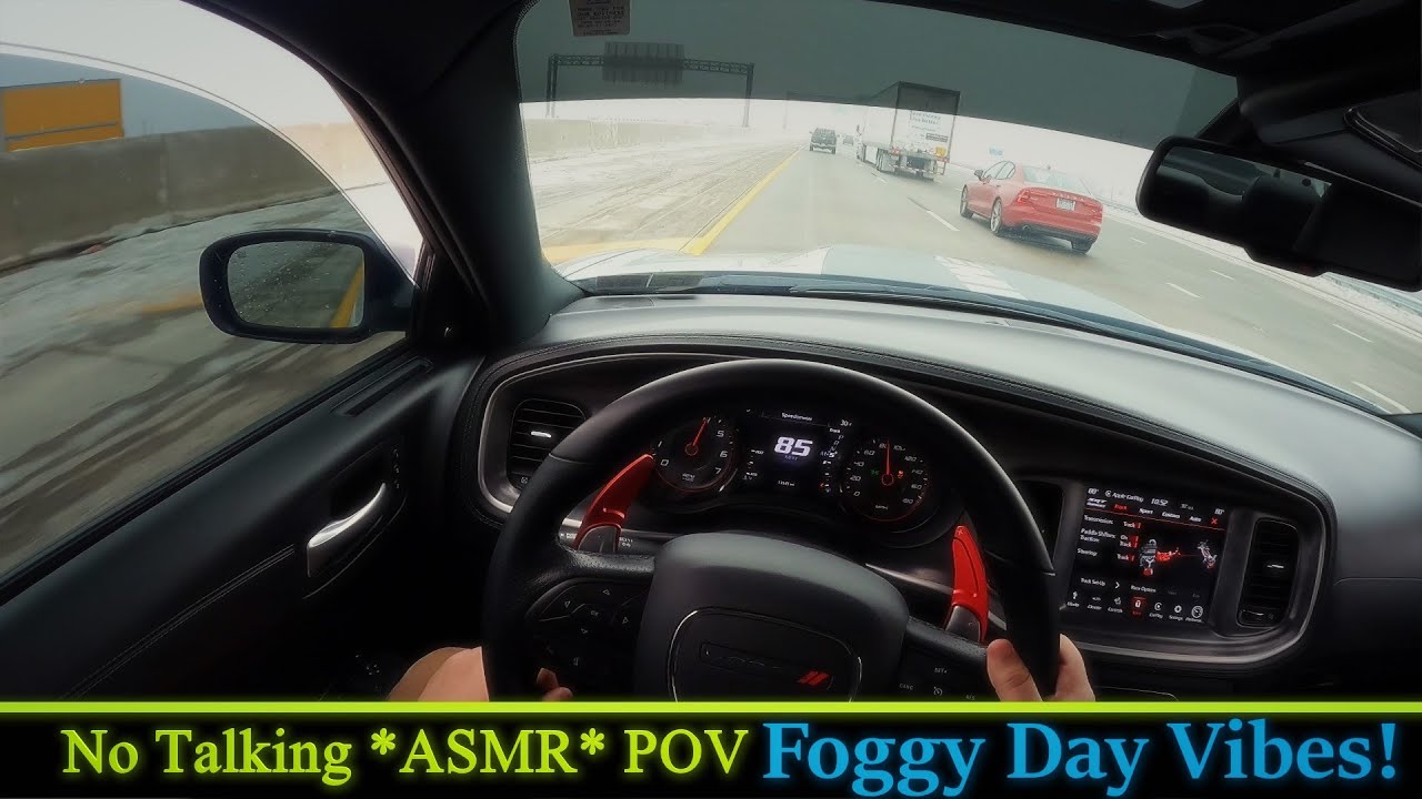 ScatPack Charger POV Foggy Day Drive | No Talking ASMR