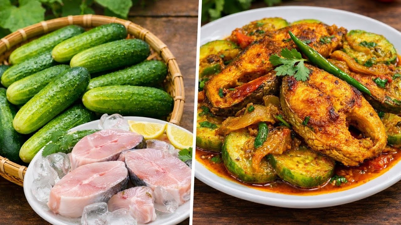শসা দিয়ে মজার মাছ  রান্না । গ্রাম্য স্টাইলে মাছের রেসিপি।Fish curry 