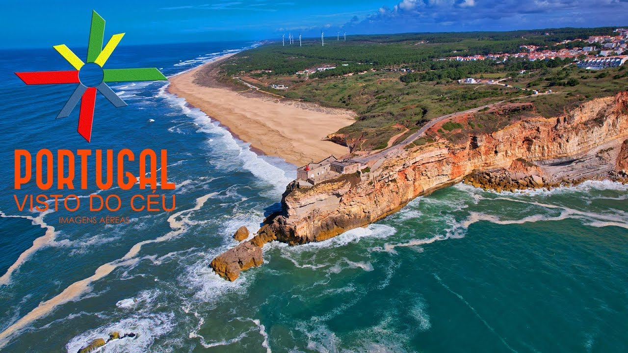 Nazaré 🏄‍♂️ Sitio da Nazaré 🏖️ Praia do Norte aerial view 🛩️Canhão Nazaré 🌊 4K Ultra HD