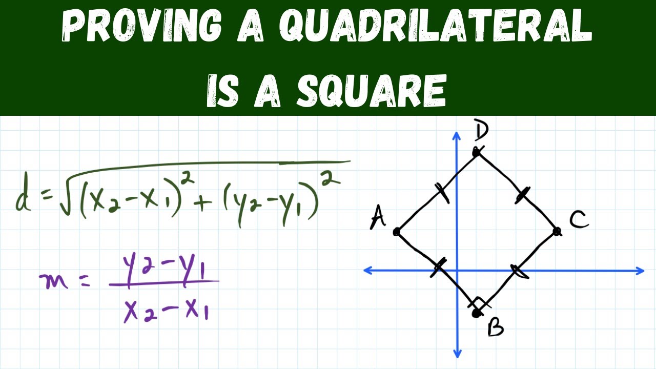 proving a quadrilateral is a square - coordinate geometry