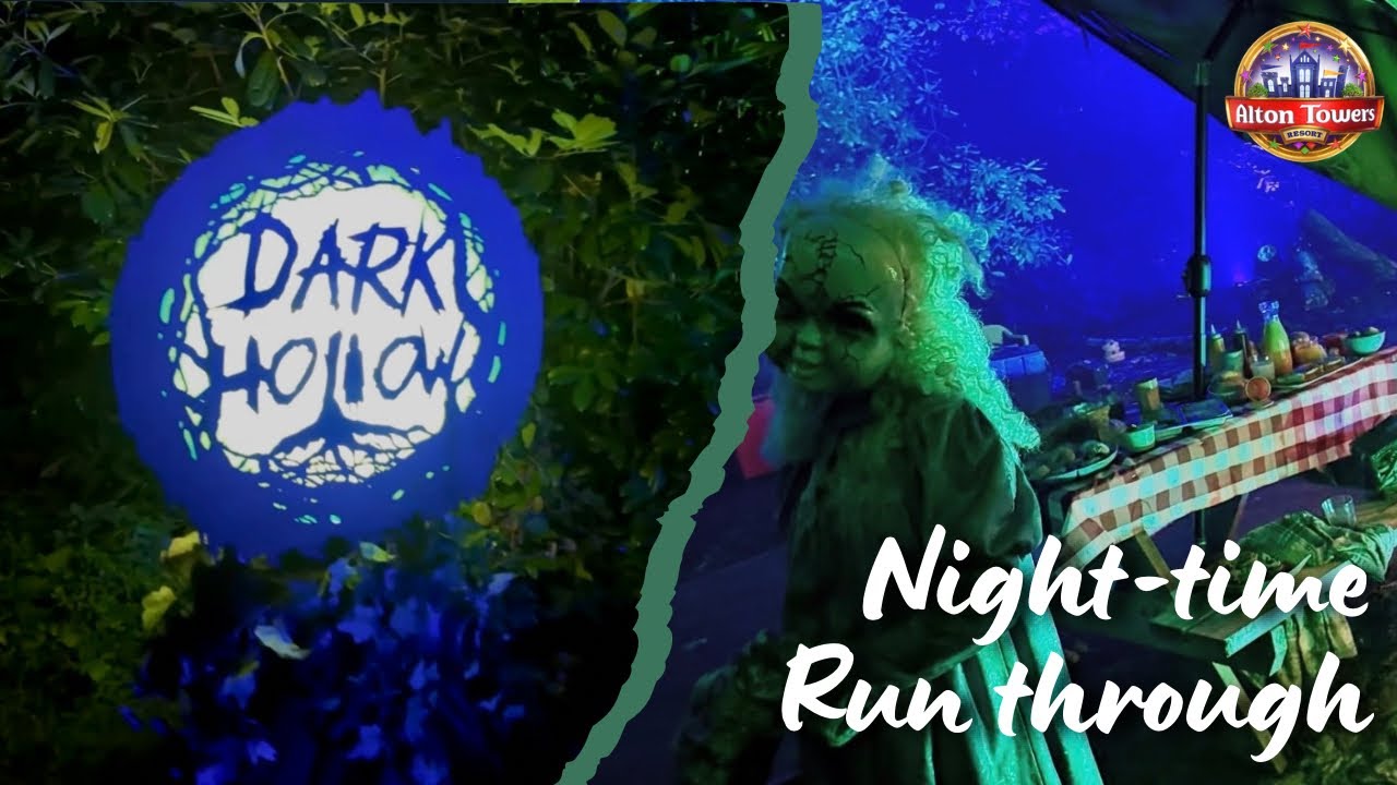 Dark Hollow Scare Zone NIGHT Walkthrough (4K) | Alton Towers Scarefest 2025
