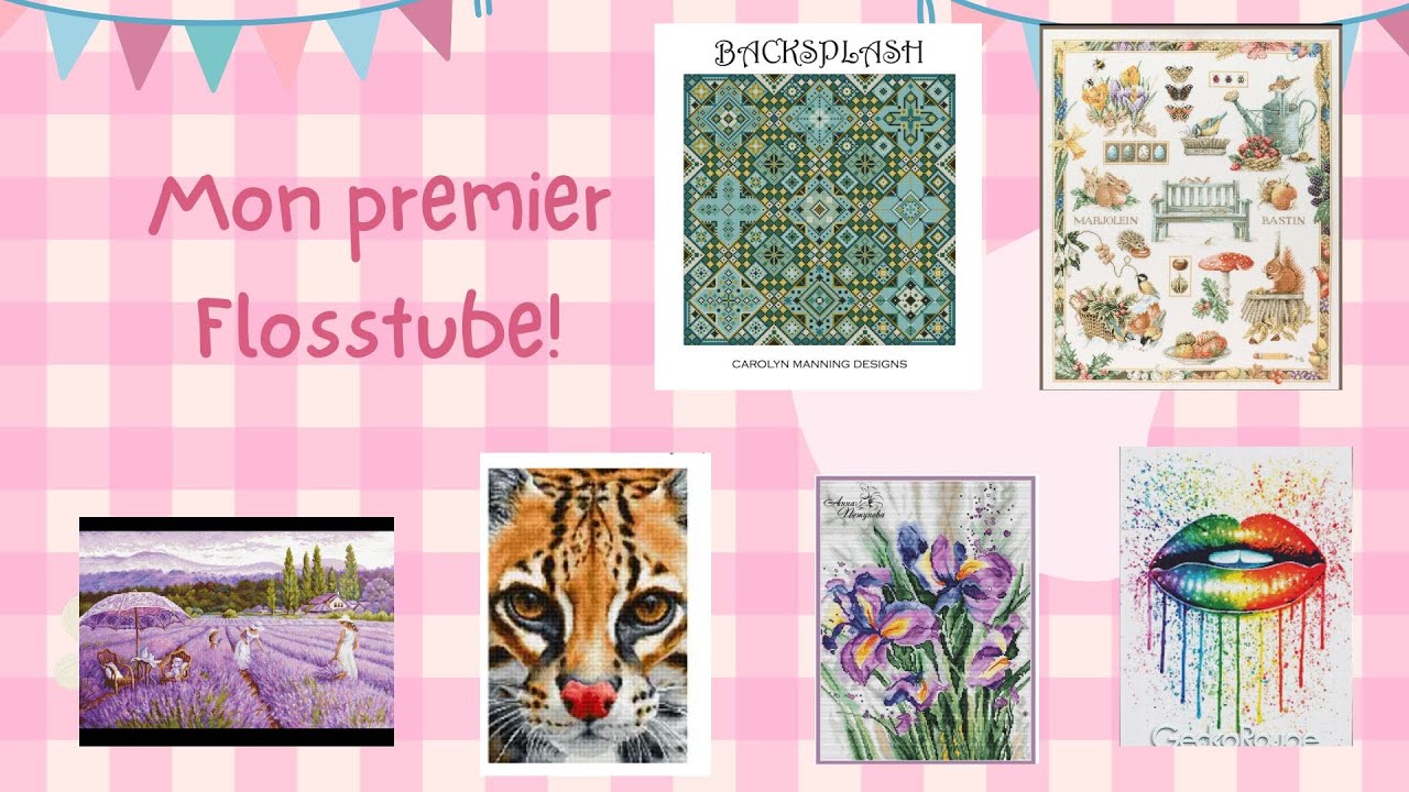 Mon premier Flosstube WIP Parade projets en cours #crossstitch #pointdecroix  #flosstube #wipparade