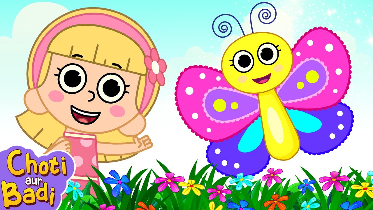 Main Choti Si Titli 🦋 | Butterfly Song | Hindi Nursery Rhymes and Kids Song | Choti Aur Badi