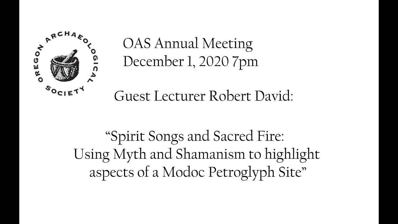 OAS Annual Meeting, Speaker: Robert David December 1, 2020