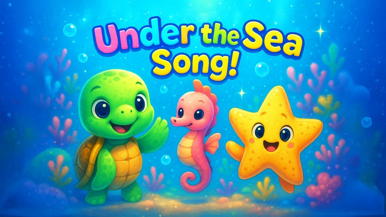 Under the Sea Friends Song 🌊 | Fun Ocean Animals Nursery Rhyme for Kids