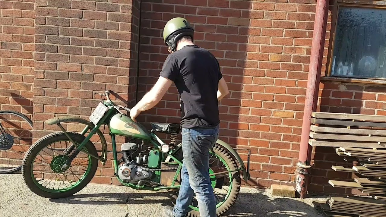 Just starting my BSA Bantam D1 after a full mechanical rebuild of everything except the speedo.