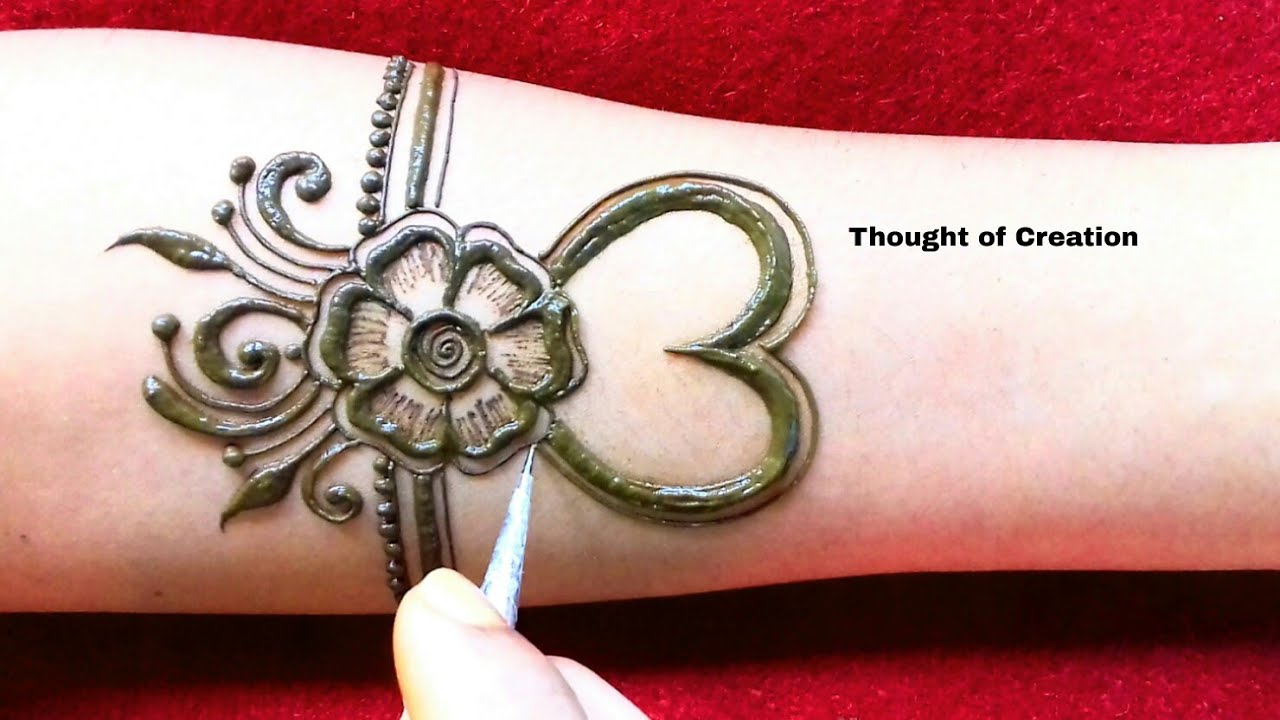 Heart Shape Bridal Mehndi Design -Unique and New |Thought of Creation