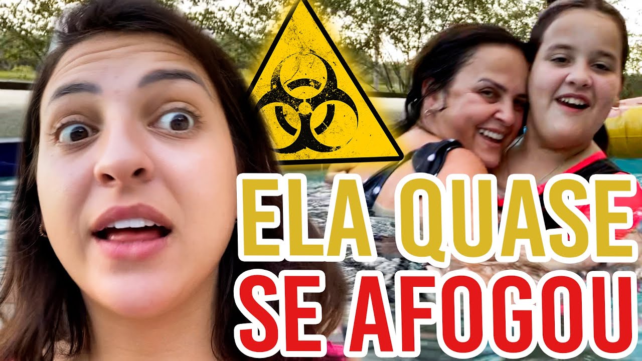 DIA DE DIVERSÃO COM A FAMÍLIA INTEIRA - MINHA MÃE QUASE SE AFOGOU NA PISCINA