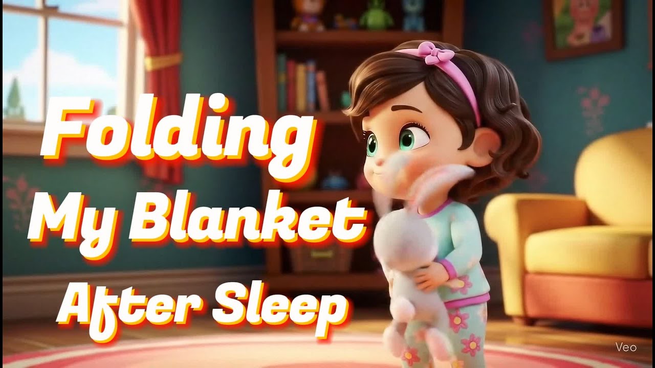 Folding My Blanket After Sleep 🛏️ | Morning Routine Song for Kids | Clean Up Time!