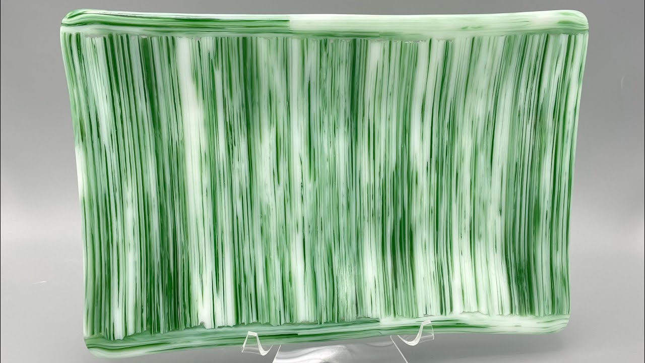 Stripping in the Studio (Fused glass STRIP platter, pervert!) LOL