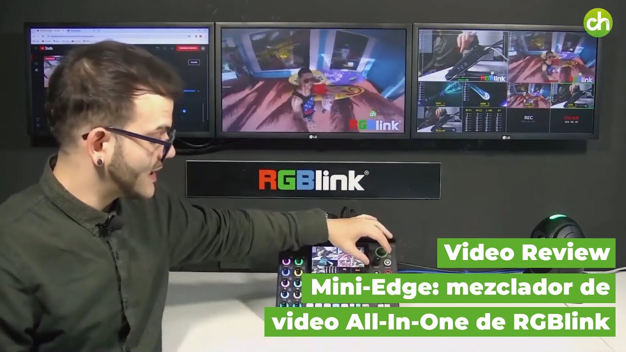 Video Review Mini-Edge - Mezclador de video All-In-One de RGBlink.