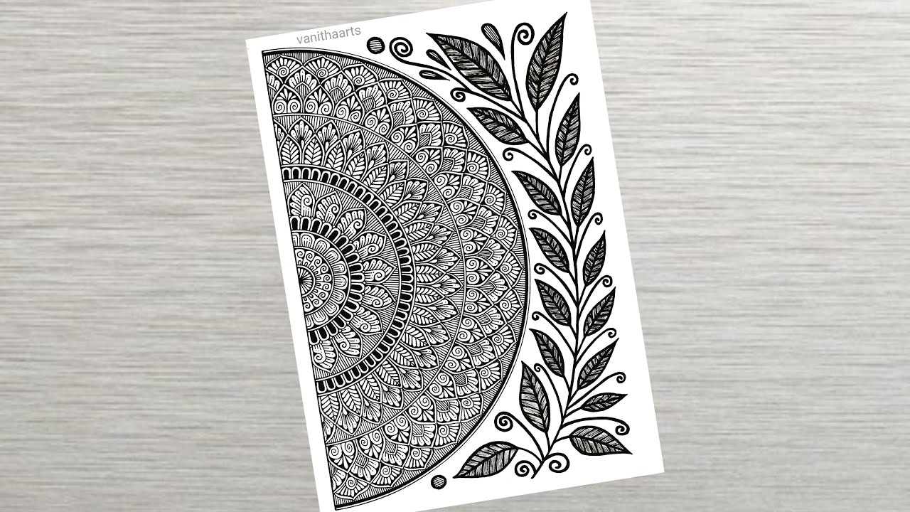How to draw Mandala for Beginners | mandala art | stepbystep | doodle art | #satisfying #creativeart