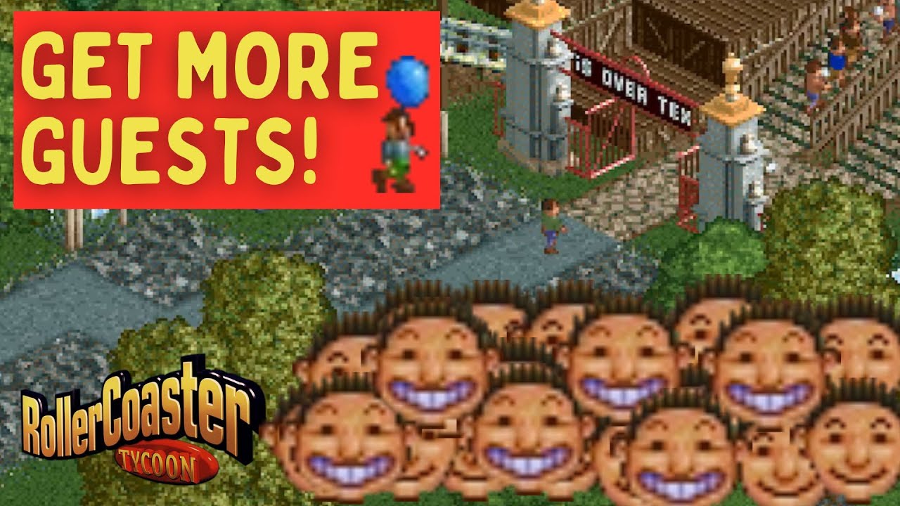 ПЯТЬ СПОСОБОВ ПРИВЛЕЧЬТЕ БОЛЬШЕ ГОСТЕЙ в Rollercoaster Tycoon Classic