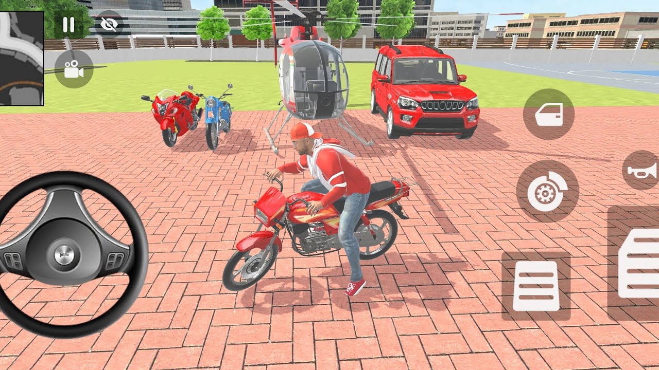 🎮Franklin Order By 1️⃣Helicopter 🚁And 1️⃣Scorpio & Hayabusa & Bullet  in Indian Bike Auto Simulator 