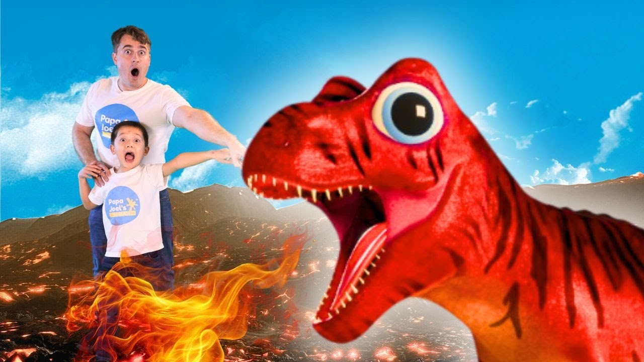 Baby Lava T Rex Scavenger Hunt Rescue | Educational Dinosaur Videos for Kids