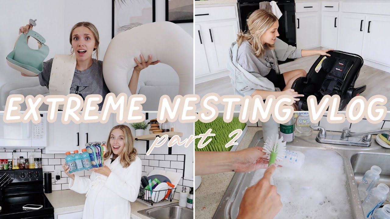 NESTING VLOG II UNBOXING Baby items + Organize and clean with me + Prepping for baby PART 2
