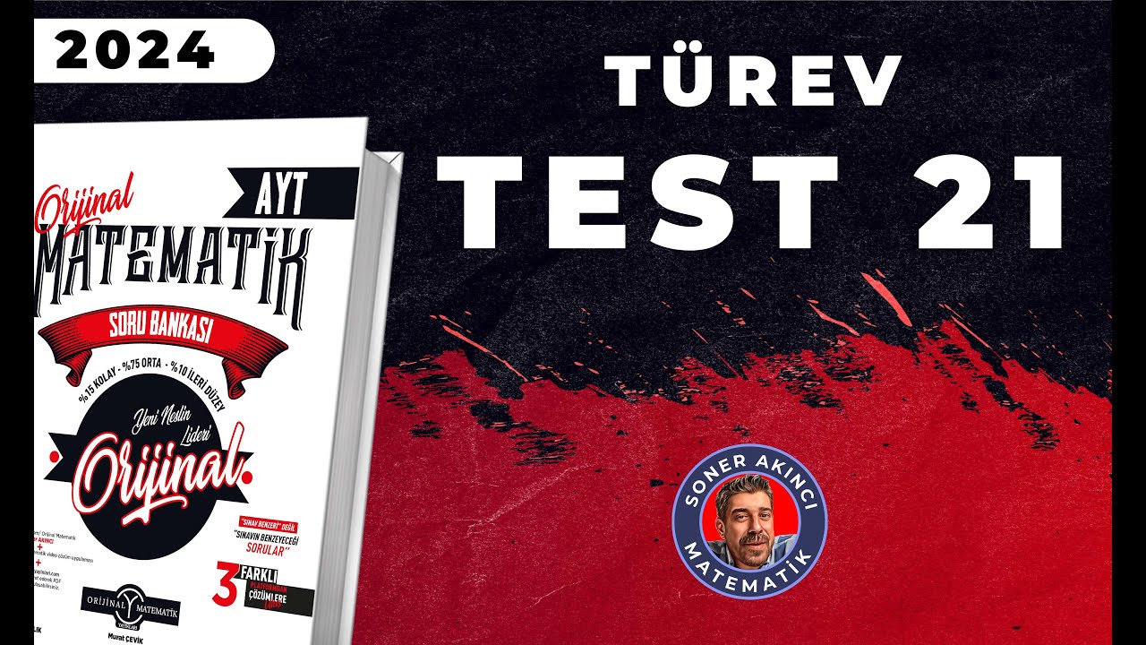 Türev TEST 21 | ORİJİNAL AYT SORU BANKASI | #yks2024