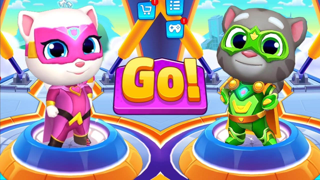 Talking Tom Hero Dash Daily Mission All Characters Tom & Angela & Raccoon. Android iOS