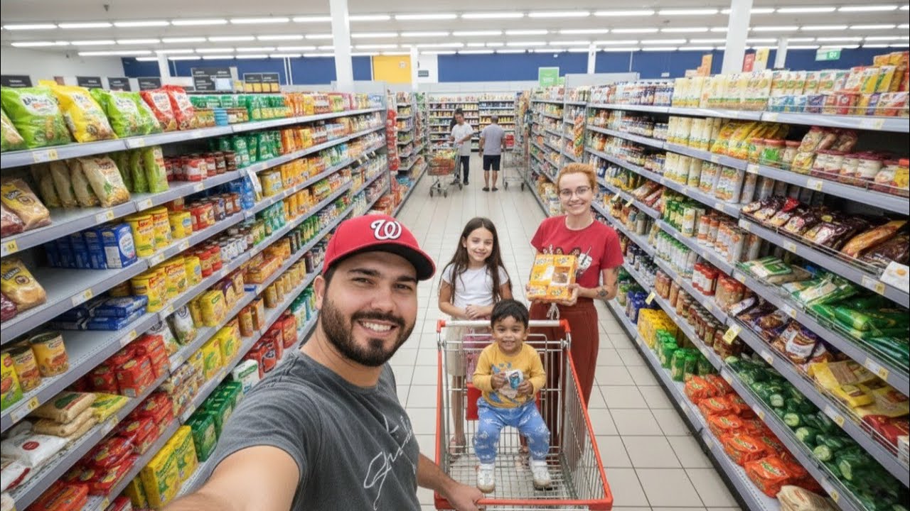 🛒 COMPRAS DO MÊS EM FAMÍLIA | Rotina Real