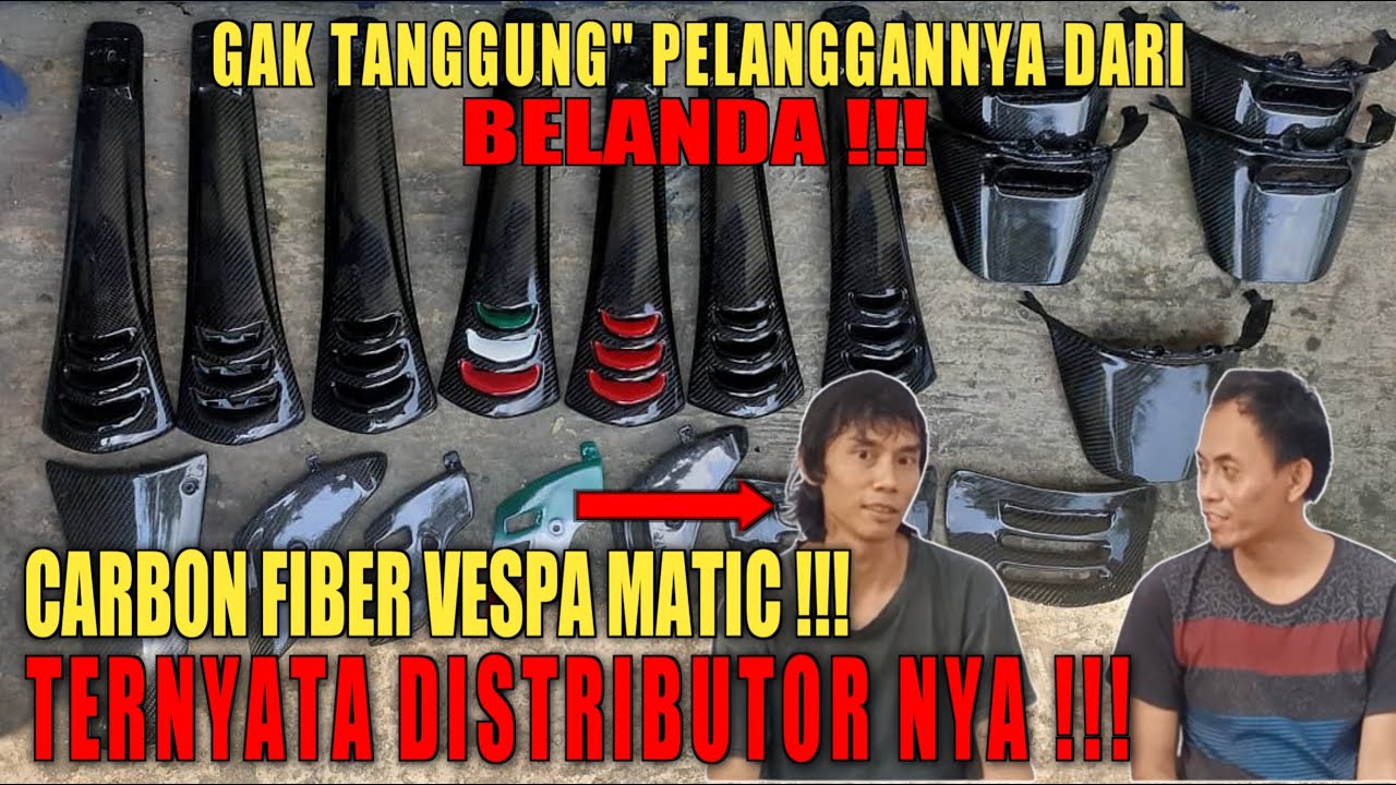 CARBON FIBER VESPA MATIC MURAH !! DASI VESPA MATIC CARBON ! REZA-RIO-ALDI  #vespamatic #carbonfiber