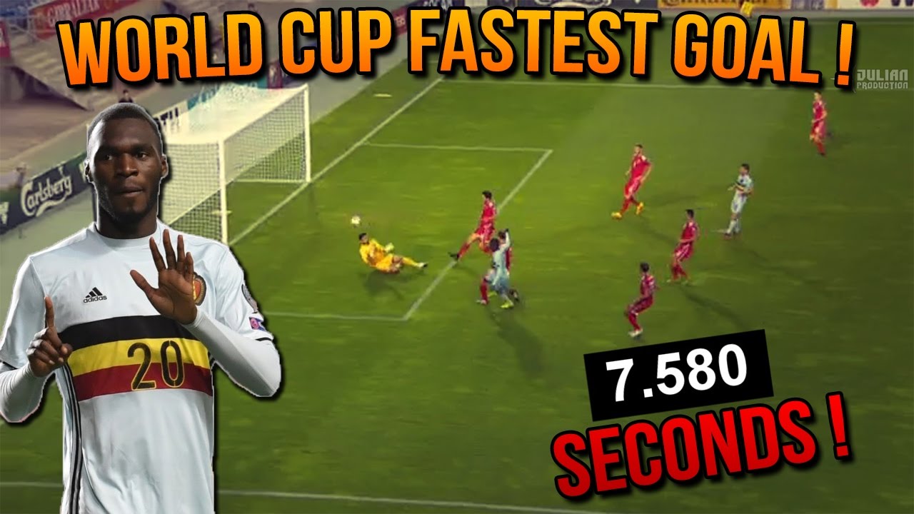 World Cup fastest goal - 7.5 Seconds by Benteke (Gibraltar VS Belgium) 10/10/2016 [HD]