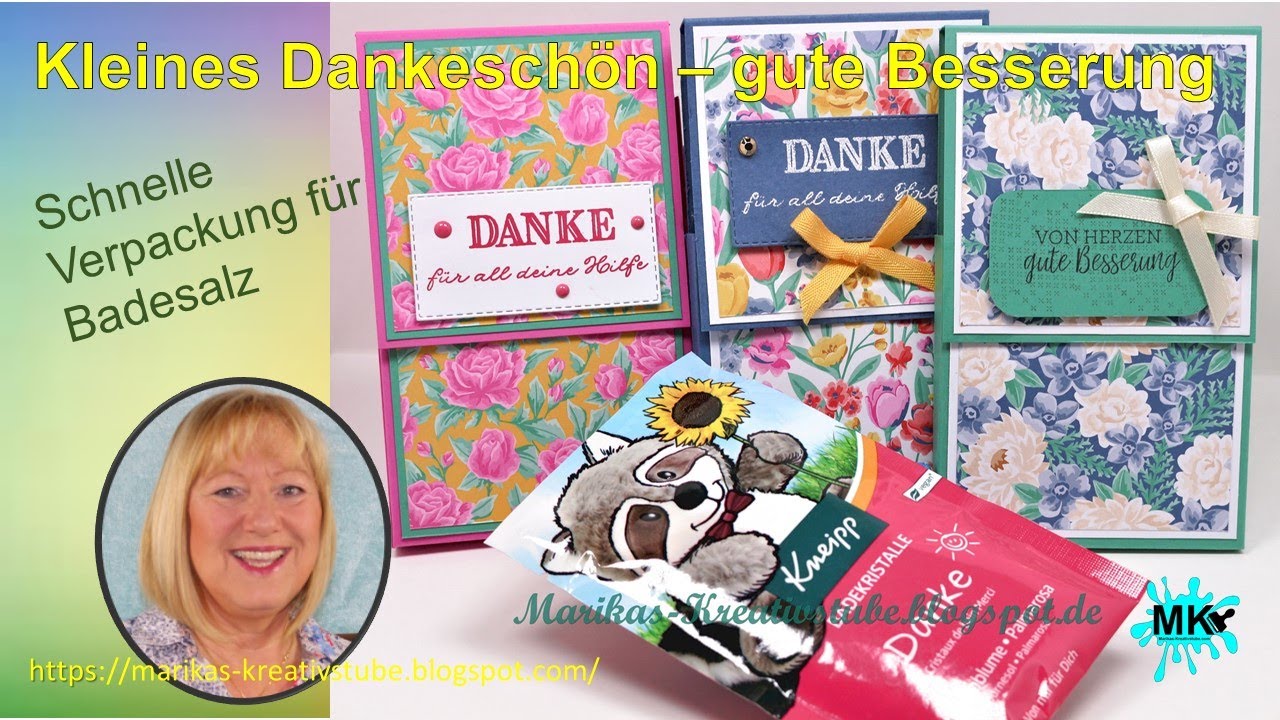 Kl. Dankeschön? Gute Besserung? - schnelle Verpackung für Badesalz mit den neuen InColor 20/21