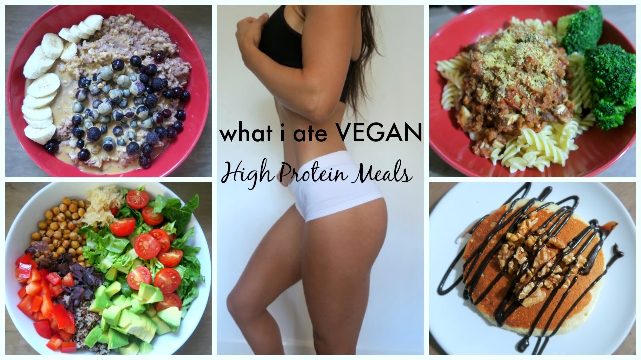 HIGH PROTEIN BODYBUILDING MEALS | WHAT I ATE VEGAN