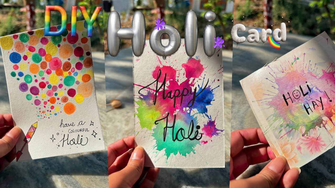 Diy Holi Card 🫟 2026 | Suman Roat #diy #sumanroat #trending #holi #cardcreations #1m #2026 #art