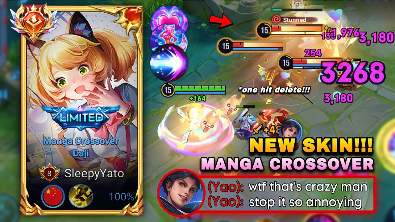 NEW SKIN! DAJI MANGA CROSSOVER SKIN FULL GAMEPLAY! | DAJI BEST BUILD & ARCANA HONOR OF KINGS