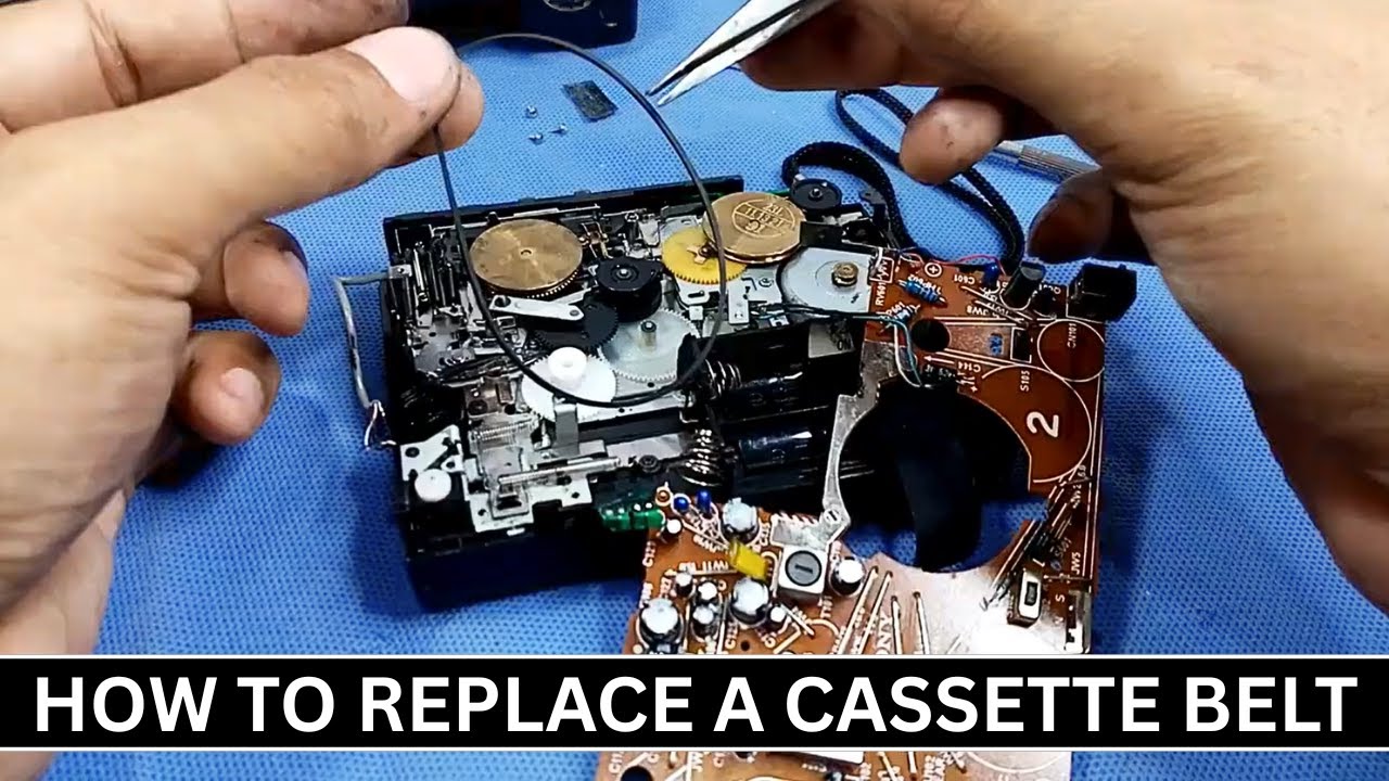 How to Replace a Cassette Belt || SONY TCM-57