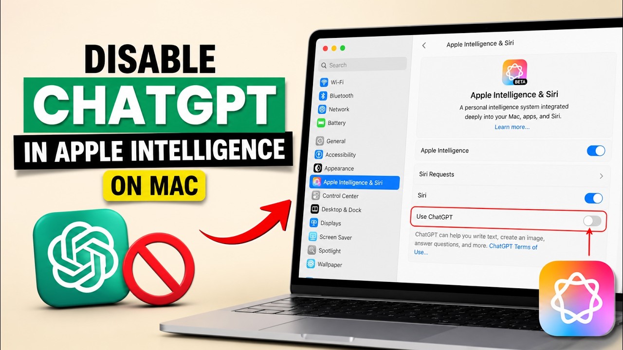 Как отключить интеграцию ChatGPT в Apple Intelligence на Mac
