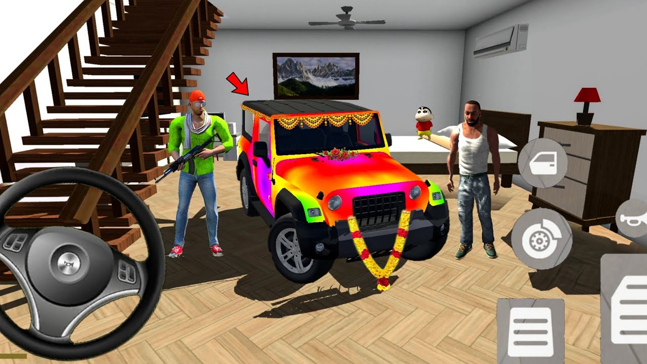 Franklin Purchase Modified RGB THAR ROXX Car 🤑 Indian Theft Auto Simulator | RGB Thar cheat code 🤩💥