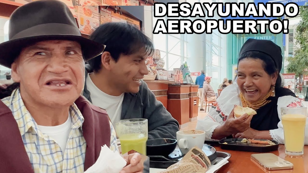 Atrasados al Avión nos fuimos  Desayunar en el Aeropuerto! - MAMÁ JOSEFA