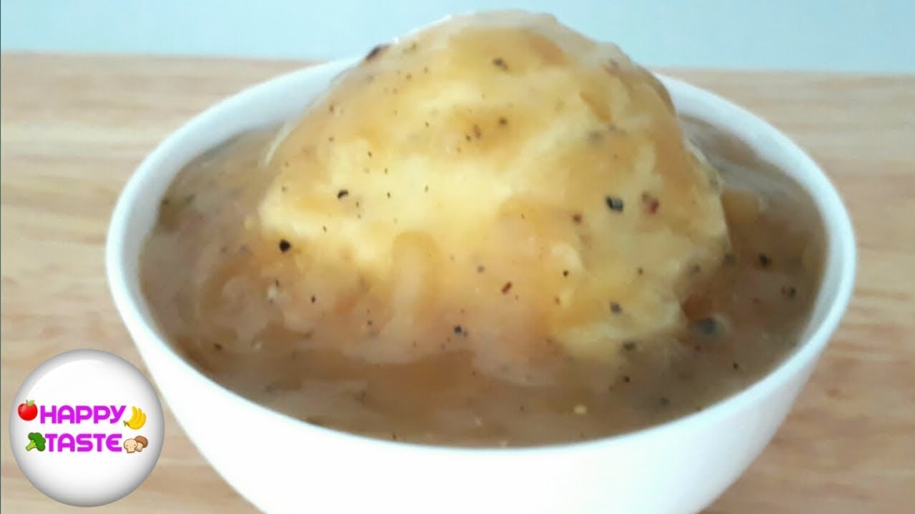 แจกสูตร มันบด ราดซอสเกรวี่อย่างง่าย  Mashed Potatos with Gravy Sauce  | happytaste