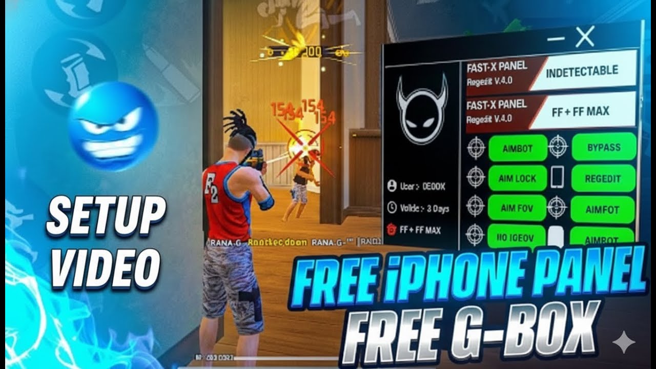 FREE G BOX | FREE iPHONE PANEL | Panel For Mobile FF 😈iOS panel free fire🔥Free Fire Panel Hack