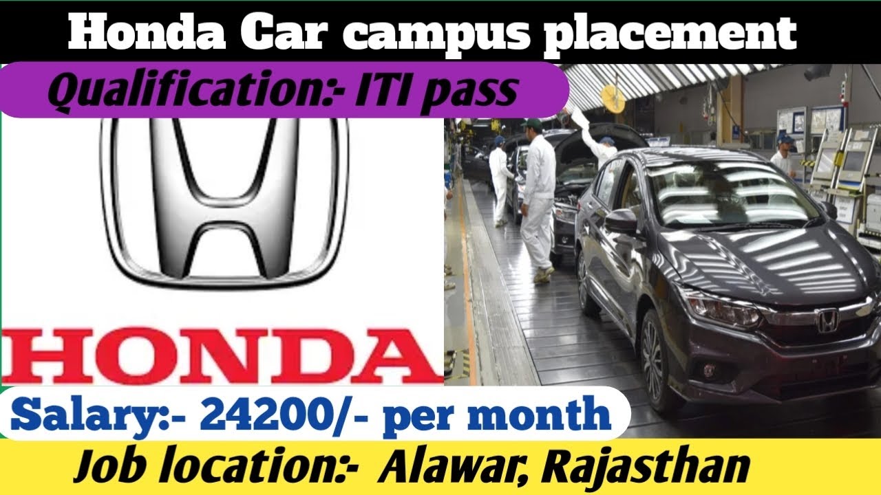 Honda Cars Campus Placement 2024 | Freshers | Apprenticeship & FTE ITI Pass #campusjobs