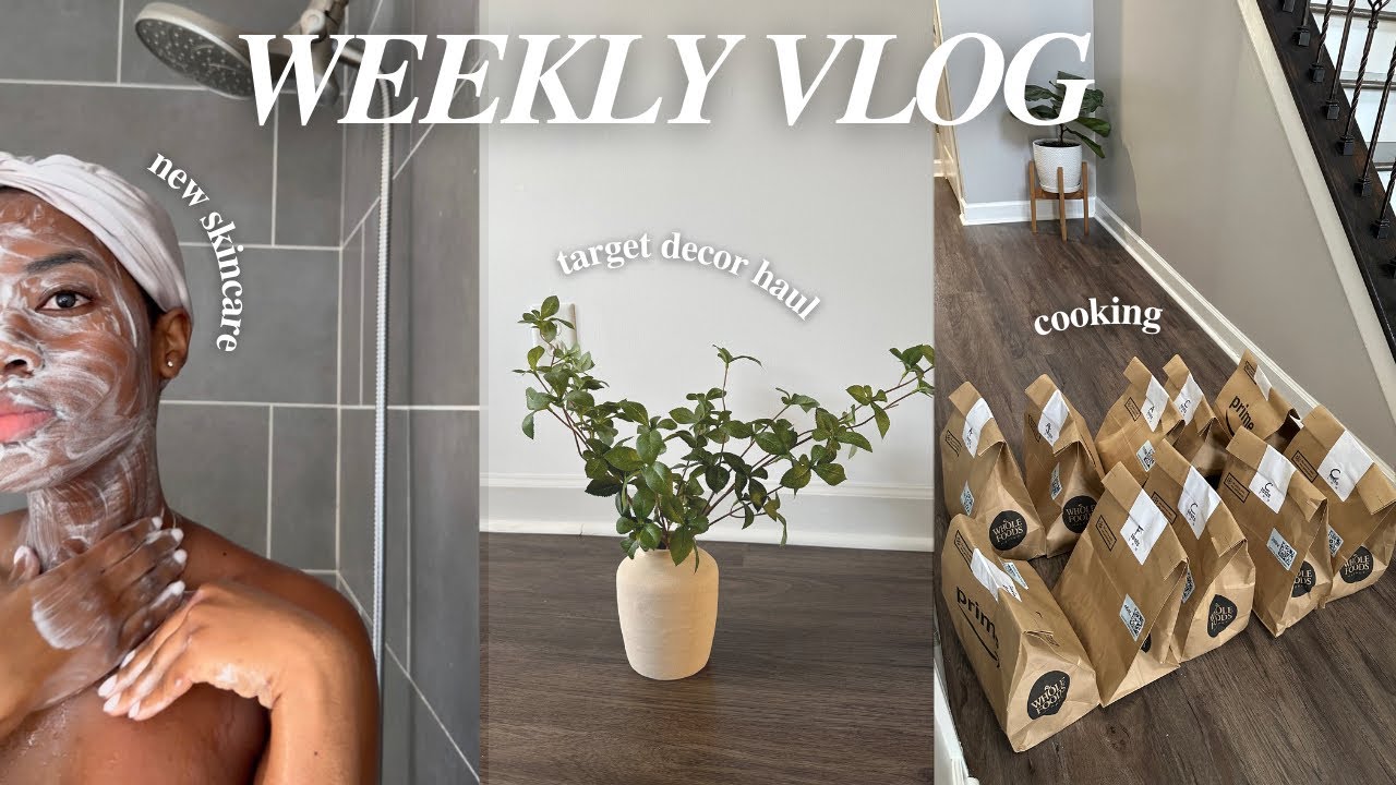 WEEKLY VLOG | target decor haul, cooking at home & new skincare from Sephora | Octavia B
