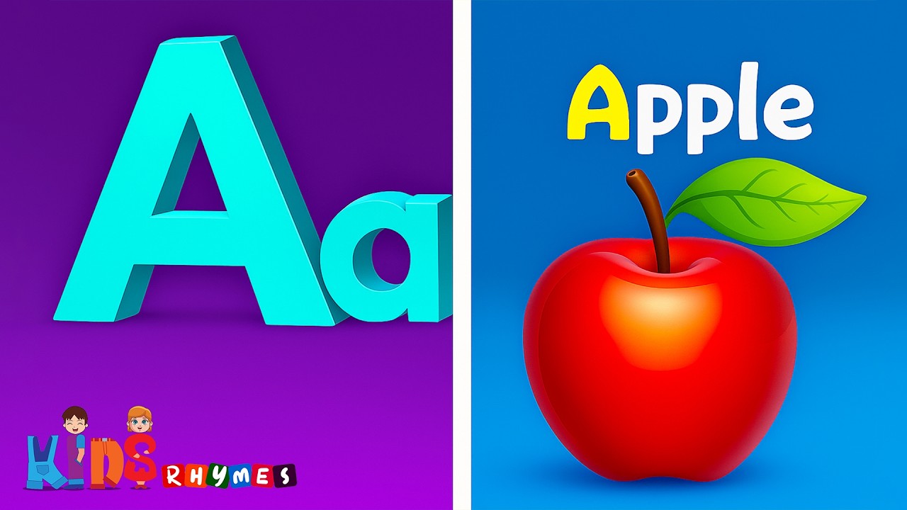Phonics Song with TWO Words - A For Apple - ABC Alphabet Songs with Sounds for Children