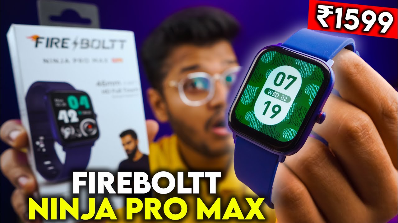 FireBoltt Ninja Pro Max Plus ₹1599 Unboxing & Review | 1.9inch Display🔥😳 Sp02, Metallic Build