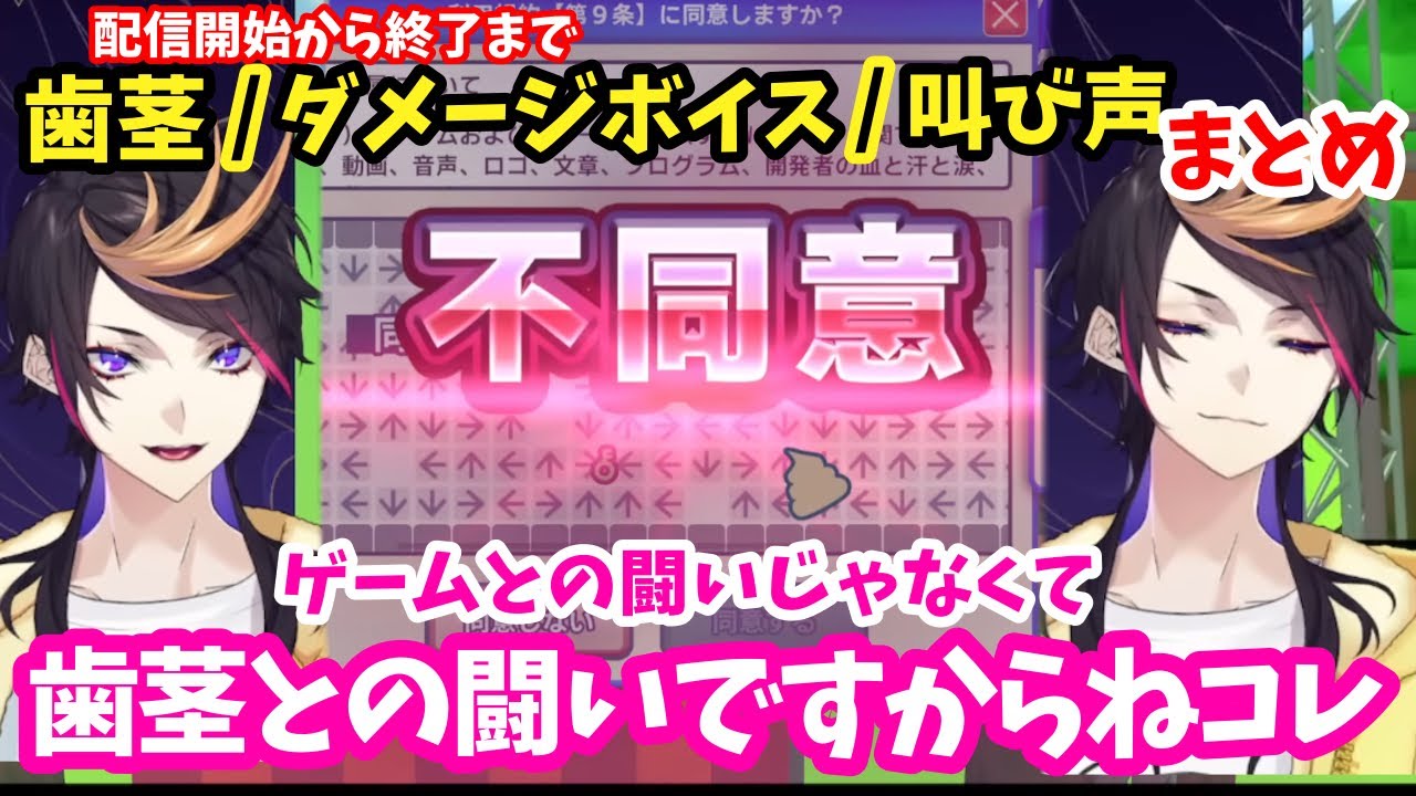 【耐久開始から終了まで】「利用規約に同意したい」闇ノシュウによる歯茎/ダメージボイス/叫び声欲張りセット