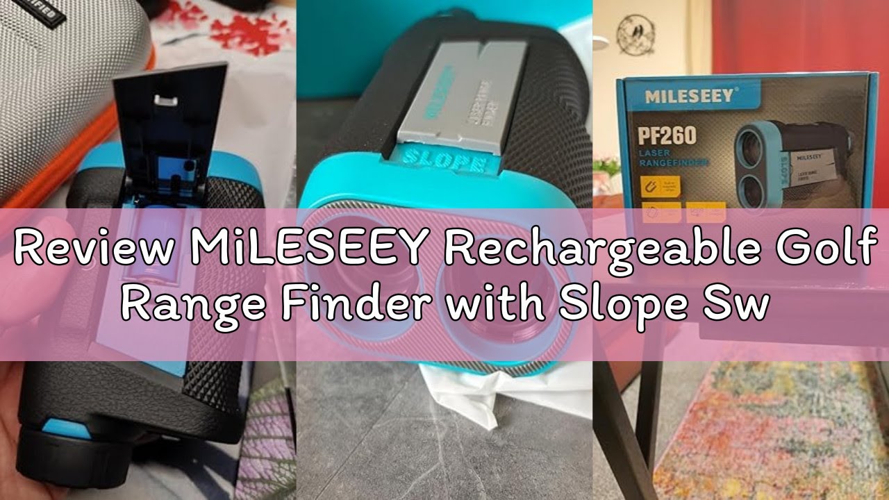 Review MiLESEEY Rechargeable Golf Range Finder with Slope Switch, Magnetic Range Finder 660Yds Flag