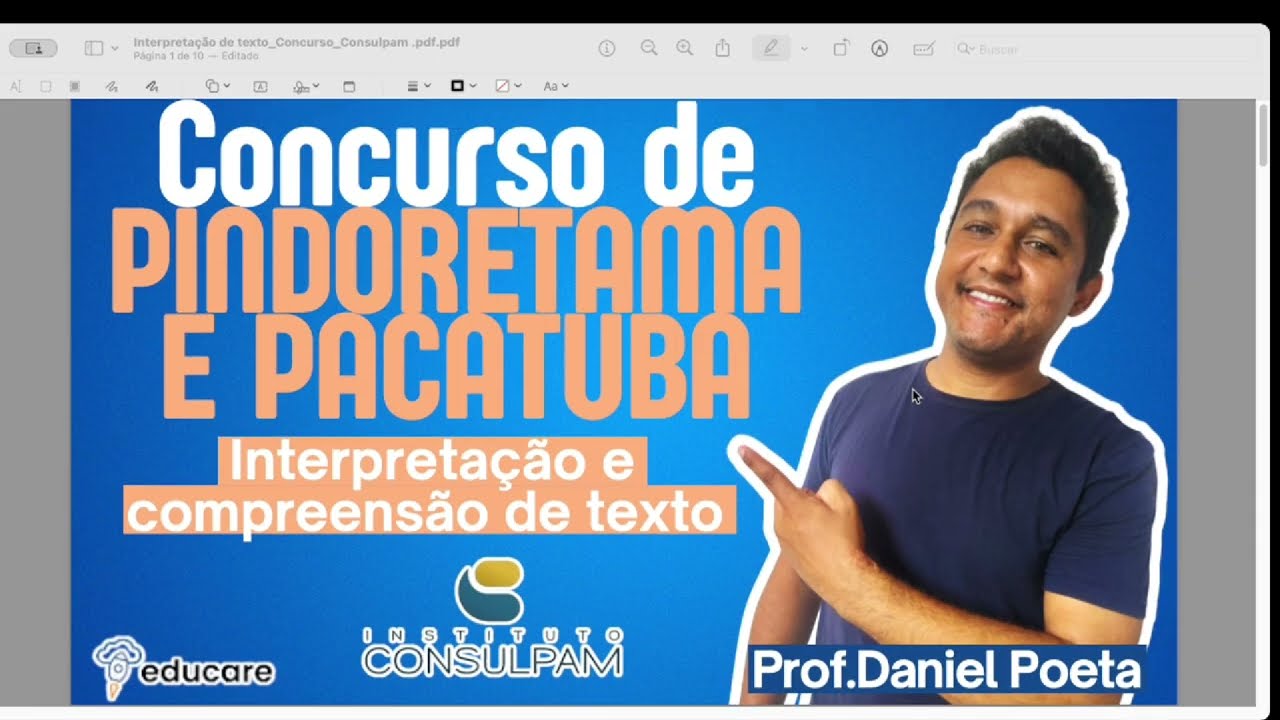 Interpreta&ccedil;&atilde;o e compreens&atilde;o de texto - Banca Consulpam