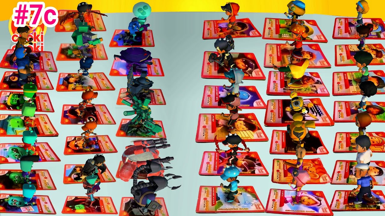 #7c pertarungan seru antara boboiboy dan musuhnya di kartu choki choki AR