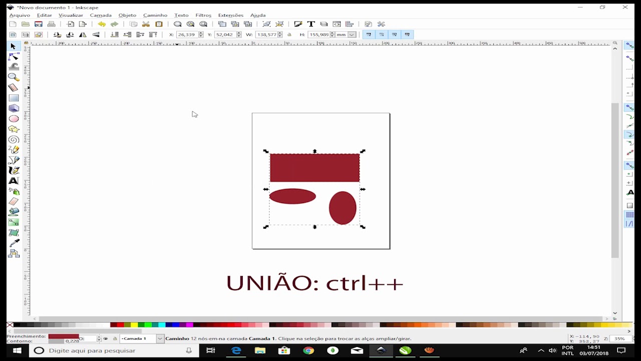 inkscape aula 04 agrupar e soldar - Iniciantes