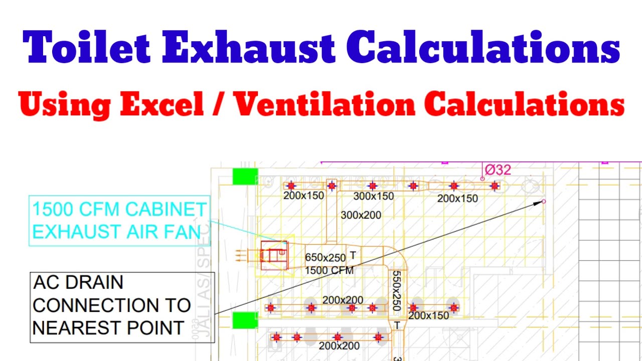 Toilet Exhaust Ventilation Calculations using Excel