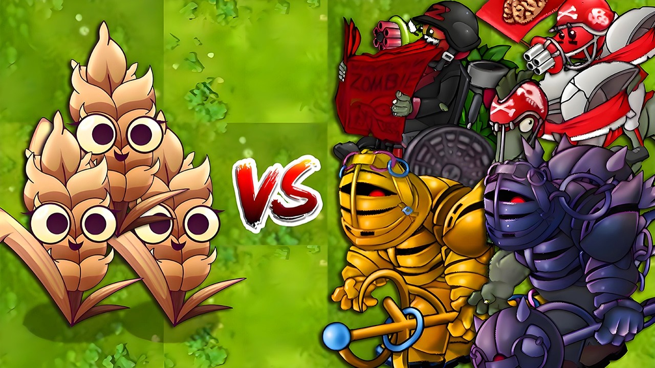 PVZ Fusion 3.4 Challenge - 3 Barley Plants Fusion vs All Zombies x30 - Who Will Win?