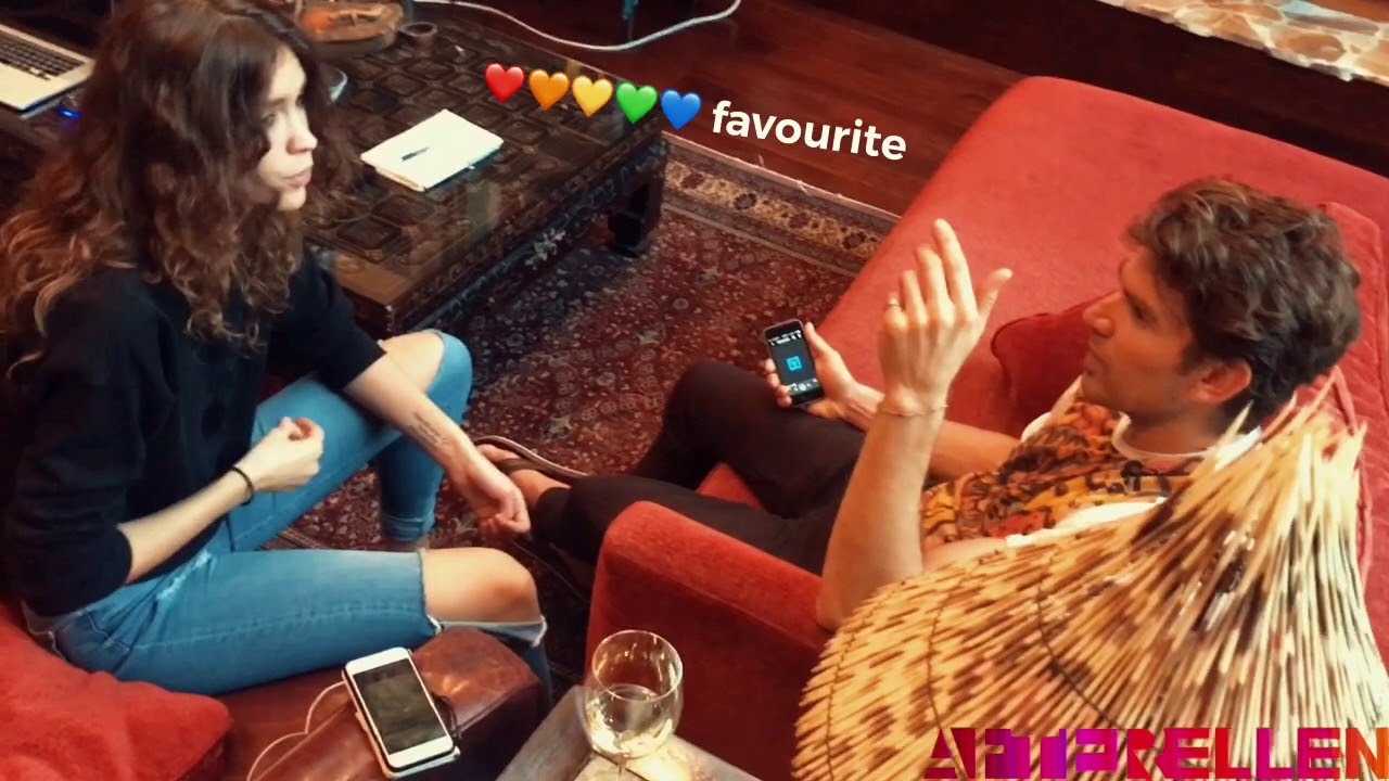 Keeana Kee creating a new song with Luc (Luc and the Lovingtons)